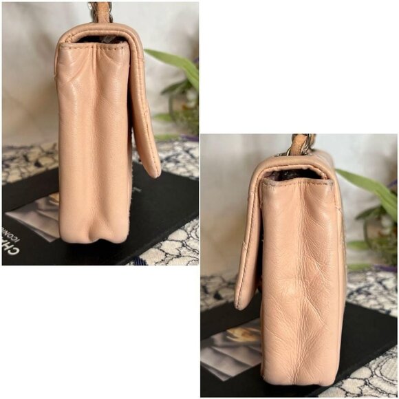 Authentic CHANEL Vintage Quilted Extra Large Jumbo Flap Bag White Nappa Leather - Picture 9 of 12